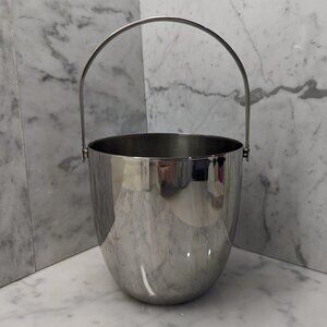 Vintage 1970's 18/10 stainless steel ice bucket, Made in Italy